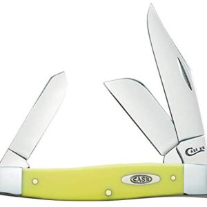 Case WR XX Pocket Knife Yellow Synthetic Large Stockman Item #203 - (3375 CS) - Length Closed: 4 1/4 Inches