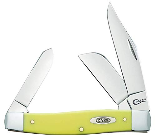 Case WR XX Pocket Knife Yellow Synthetic Large Stockman Item #203 - (3375 CS) - Length Closed: 4 1/4 Inches