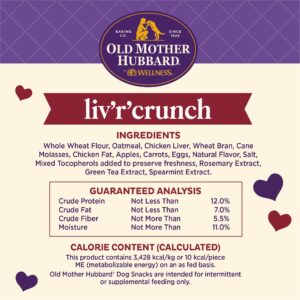 Old Mother Hubbard by Wellness Classic Liv'R'Crunch Natural Dog Treats, Crunchy Oven-Baked Biscuits, Ideal for Training, 20 ounce bag