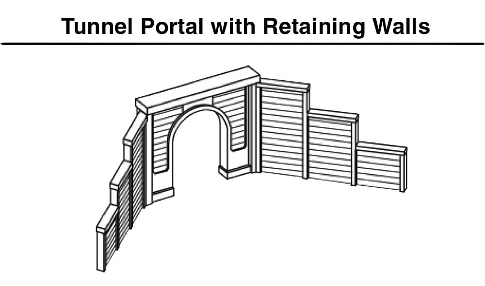 Woodland Scenics Random Stone HO Tunnel Portal