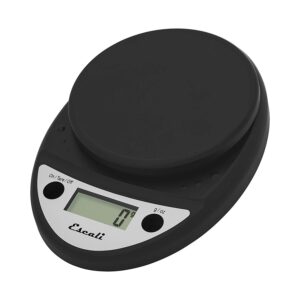 escali primo digital food scale multi-functional kitchen scale and baking scale for precise weight measuring and portion control, 8.5 x 6 x 1.5 inches, black