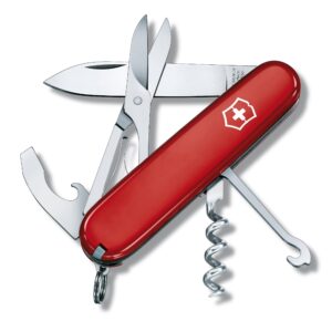 Victorinox Swiss Army Compact Pocket Knife, Red, 91mm