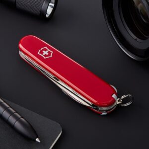 Victorinox Swiss Army Compact Pocket Knife, Red, 91mm