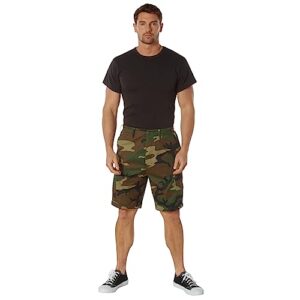 Rothco Tactical BDU Shorts - Rugged Outdoor Hiking Camping Cargos Comfortable - Woodland Camo - Large