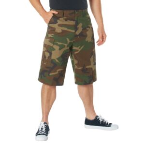 Camouflage Shorts Xtra Long Woodland Camo Fatigue Shorts 2 XLARGE