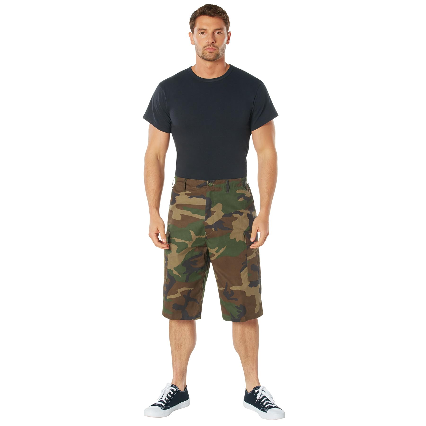 Camouflage Shorts Xtra Long Woodland Camo Fatigue Shorts 2 XLARGE