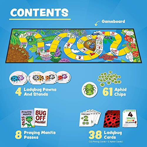 The Lady Bug Game - Award Winning, Kids Board Game – A Super Fun, Educational Game Your Kids Will Love. Easy to Play & Perfect For- Travel, Home, Parties, Gifts Stocking Stuffs