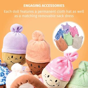 Creative Minds Basket of Babies Soft Baby Dolls, Sensory Toys, Multicultural, Diversity, Inclusion and Social Emotional Learning, Baby Toys for All Ages, Set of 6 Plush Dolls, Multicolor