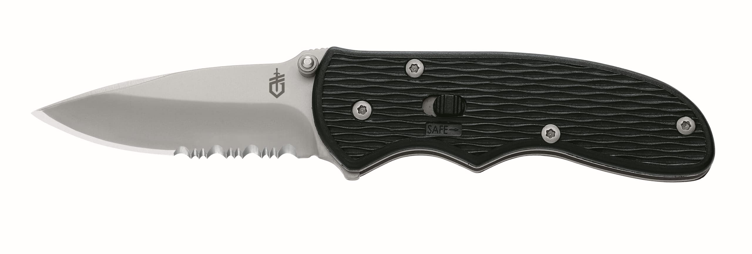 Gerber Gear Mini-Fast Draw Pocket Knife - 2.1" Serrated Blade Assisted Opening Folding Knife - EDC Gear and Equipment - Stainless Steel