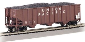 bachmann trains - bethlehem steel 100-ton three bay hopper - union pacific #36255 - ho scale