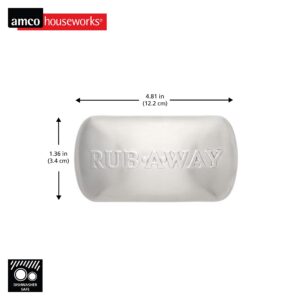 Amco Rub-a-Way Bar | Stainless Steel Odor Absorber | 4" x 2.25" | Dishwasher Safe | Kitchen & Outdoor Essential for Garlic, Onion, Fishing, and Hiking Odors