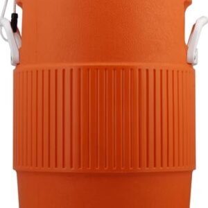 Igloo 5 Gallon Portable Sports Cooler Water Beverage Dispenser with Flat Seat Lid, Insulated Beverage Dispenser, Orange/White