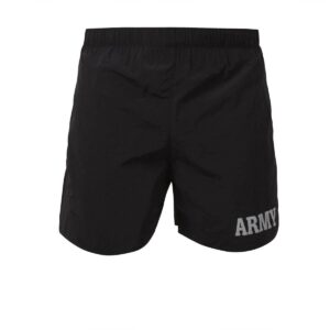 black p/t army shorts, black, medium