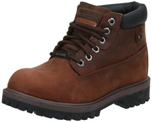 skechers men's sargeants-verdict waterproof boot fashion, dark brown, 11