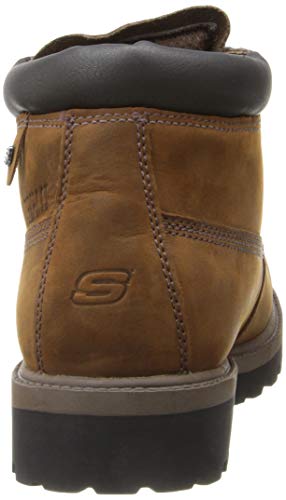 Skechers Men's Sargeants-Verdict Waterproof Boot Fashion, Dark Brown, 11