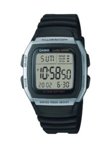 casio men's w96h-1av stainless steel sport watch with black band