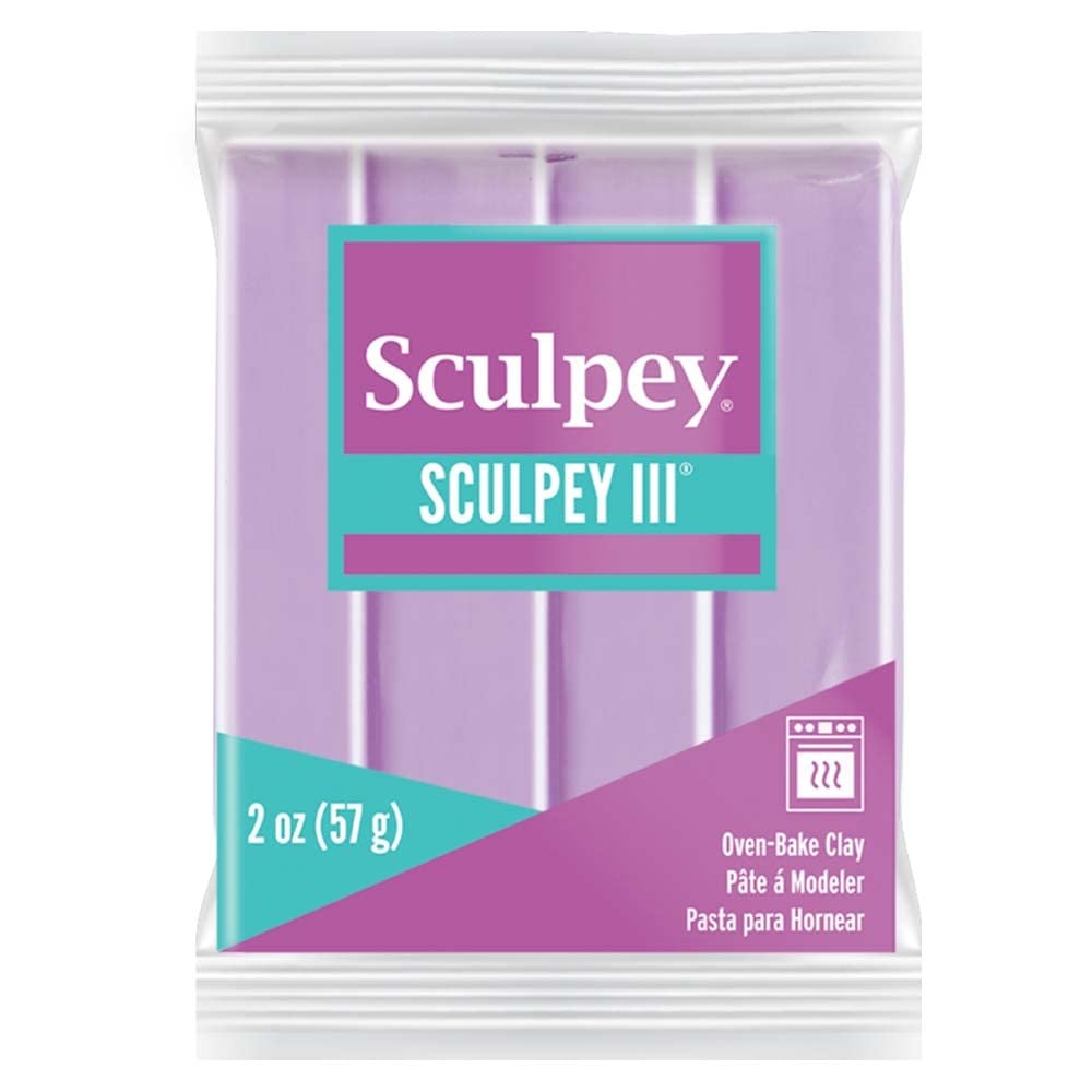 Sculpey III Polymer Oven-Bake Clay, Spring Lilac, Non Toxic, 2 oz. bar