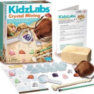 4M Kidzlabs Crystal Mining Kit, DIY Science Kit - Dig for gem Stones, For Boys & Girls Ages 5+