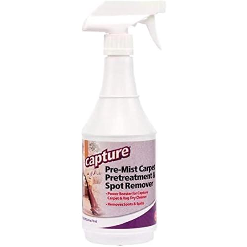 Capture Pre-Mist Soil Release for Carpet Dry Cleaner - Carpet Cleaning Pre Spray - Loosen Juice, Coffee & Wine Spill and Tough Rug Stains Eliminator - Multi-Purpose Cleaning Essentials (24oz)