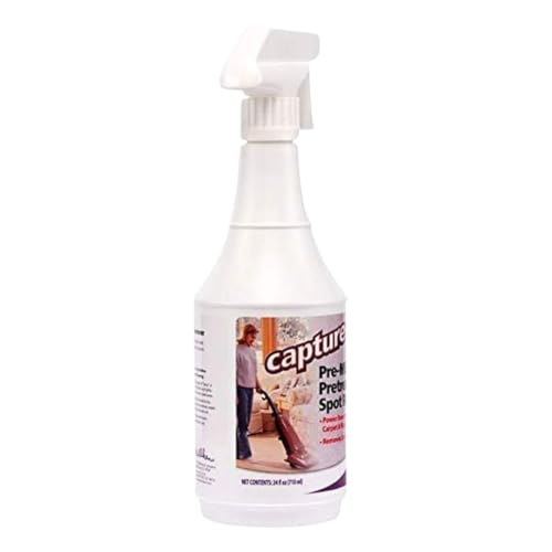 Capture Pre-Mist Soil Release for Carpet Dry Cleaner - Carpet Cleaning Pre Spray - Loosen Juice, Coffee & Wine Spill and Tough Rug Stains Eliminator - Multi-Purpose Cleaning Essentials (24oz)