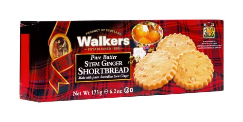 Walkers Shortbread Stem Ginger Shortbread, 6.2 Ounce Box