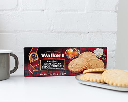 Walkers Shortbread Stem Ginger Shortbread, 6.2 Ounce Box