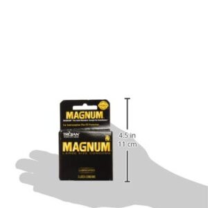 Trojan Magnum Lubricated Condoms, 3 Count