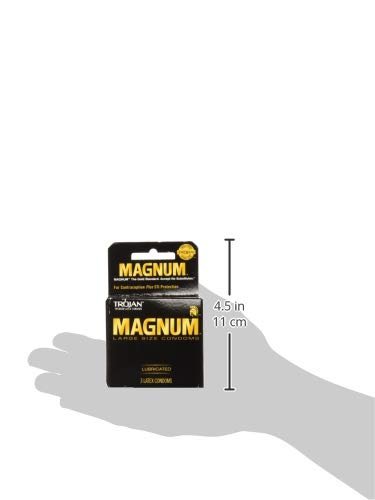 Trojan Magnum Lubricated Condoms, 3 Count