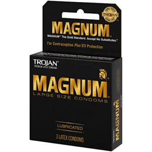 Trojan Magnum Lubricated Condoms, 3 Count