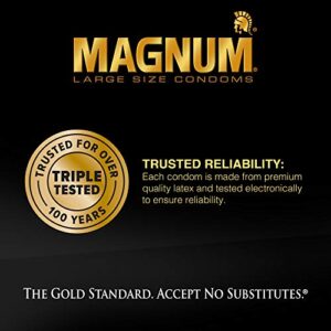 Trojan Magnum Lubricated Condoms, 3 Count