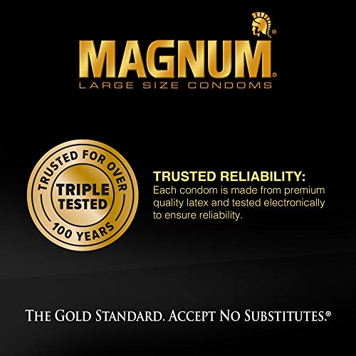 Trojan Magnum Lubricated Condoms, 3 Count