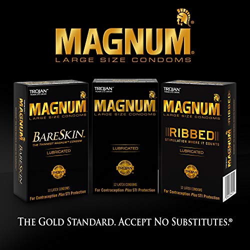 Trojan Magnum Lubricated Condoms, 3 Count