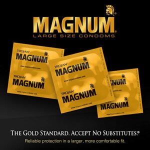 Trojan Magnum Lubricated Condoms, 3 Count