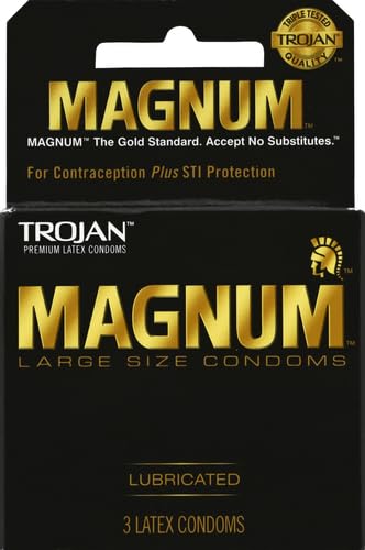 Trojan Magnum Lubricated Condoms, 3 Count