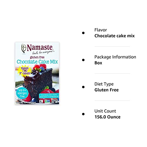 Namaste Foods, Gluten-Free Chocolate Cake Mix, Allergen-Free, 26-Ounce Boxes (Pack of 6)