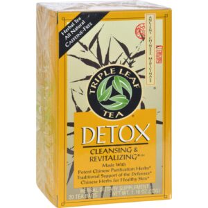 Triple Leaf Tea, Detox, 20 Tea Bags (Pack of 6)