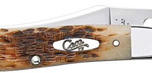 Case WR XX Pocket Knife Amber Jigged Bone Russlock Item #260 - (61953L SS) - Length Closed: 4 1/4 Inches