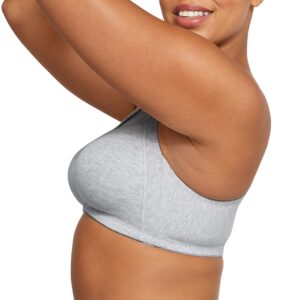 Bali Women's Double Support Cotton Stretch Wire-Free Bra, Heather Grey, 38C