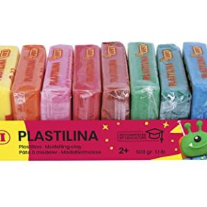 Jovi Plastilina Reusable and Non-Drying Modeling Clay; 1.75 Oz. Bars, Set of 10, 1 Each of 10 Colors, Perfect for Arts and Crafts Projects