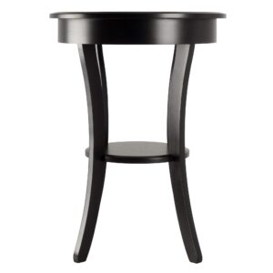 Winsome Wood Sasha Accent Table, Black, 20.00 x 20.00 x 27.00 Inches