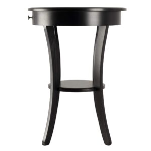 Winsome Wood Sasha Accent Table, Black, 20.00 x 20.00 x 27.00 Inches