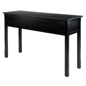 Winsome Timber 29.1 x 47.6 x 15.7-Inch Solid Beech Wood Hall/Console Table, Black (20450)