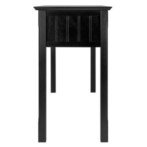 Winsome Timber 29.1 x 47.6 x 15.7-Inch Solid Beech Wood Hall/Console Table, Black (20450)