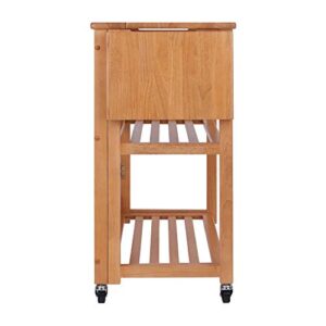 Winsome Radley Kitchen Cart, Light Oak