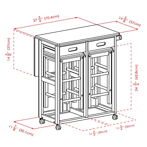 Winsome Wood Suzanne Kitchen, Square, Natural, Beech