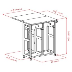 Winsome Wood Suzanne Kitchen, Square, Natural, Beech