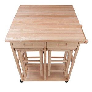 Winsome Wood Suzanne Kitchen, Square, Natural, Beech