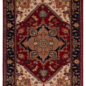 SAFAVIEH Heritage Collection Area Rug - 5' x 8', Red, Handmade Traditional Oriental Wool, Ideal for High Traffic Areas in Living Room, Bedroom (HG625A)