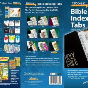 Tabbies Gold-Edged Bible Indexing Tabs, Old & New Testament, 80 Tabs Including 64 Books & 16 Reference Tabs (58331)