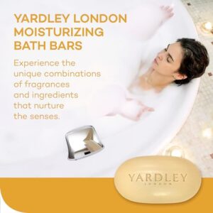 Yardley London Nourishing Bath Soap Bar Oatmeal & Almond, Helps Soothe Dry Skin & Gently Exfoliates with Natural Oatmeal, 4.0 oz Bath Bar, 1 Soap Bar